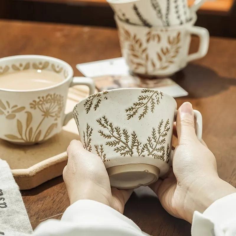 Caneca de Cerâmica com Desenho 400ml - Cafezzo