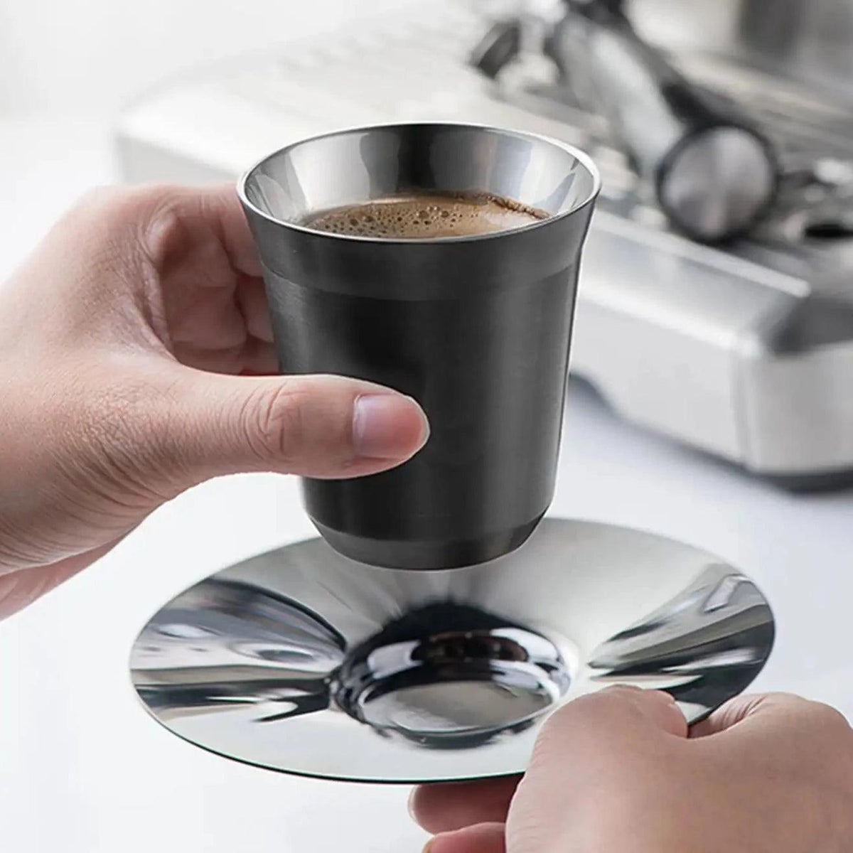 Copo de Expresso de Aço Inox 80 ml - Cafezzo