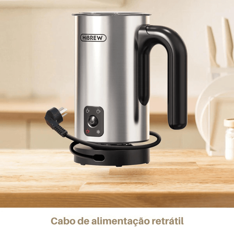 Espumador de Leite Elétrico 4 em 1 - HiBREW - Cafezzo