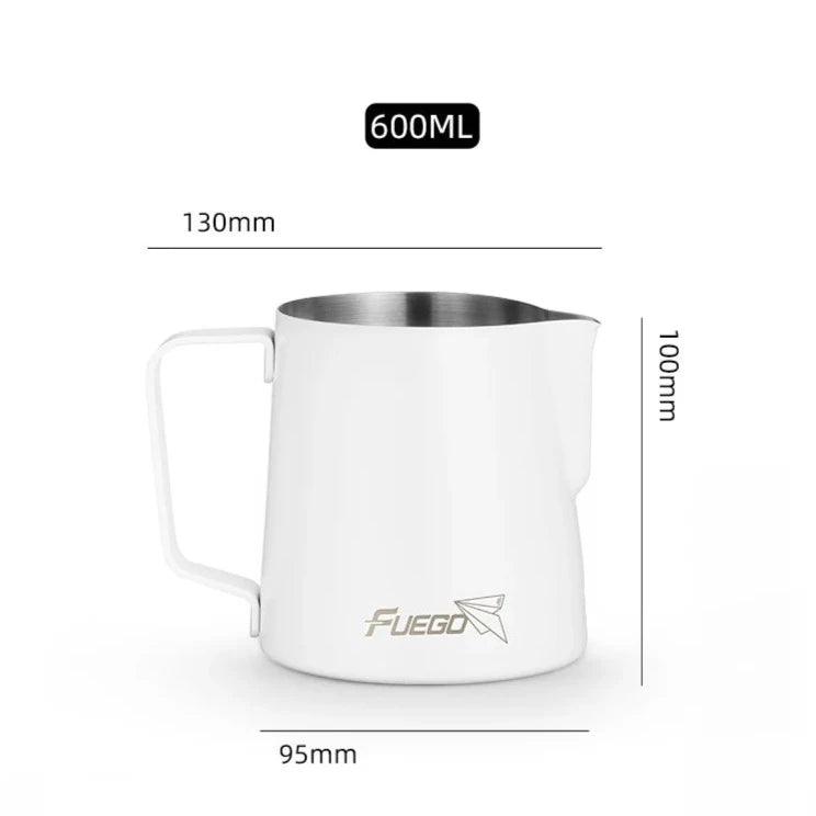 Jarro de Espuma de Leite de Aço Inoxidável (350-600ml) - Cafezzo